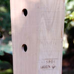 BGO 'Sparrow Towers' Bird Box with recycled slate and lead roof. £110